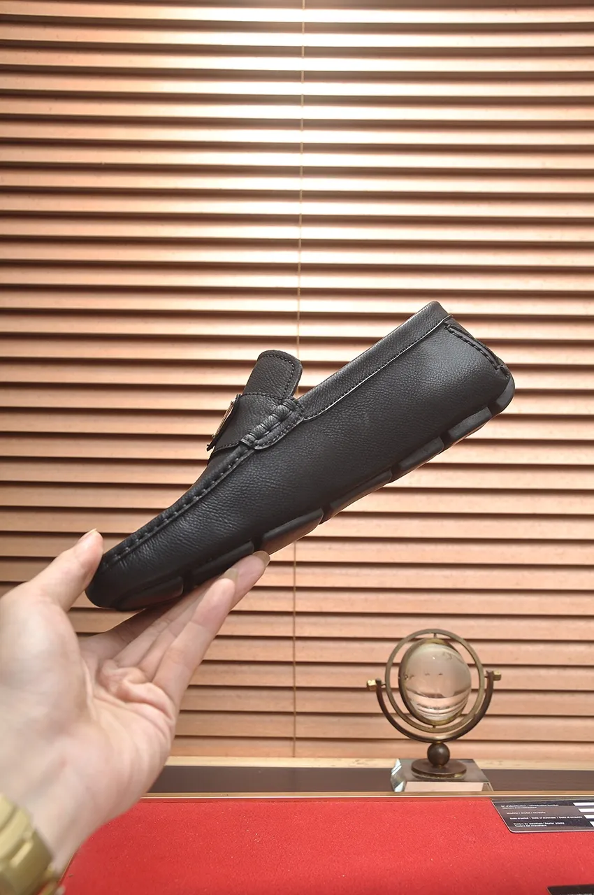 Men's Men's Shoes💰420💶【PRADA】 (High-end Niuli) New 🍀PRADA - Prada Doudou Shoes! Made of imported original cowhide, the inner top layer is comfortable cowhide lining! Original wear-resistant rubber outsole! High quality products! Code number 38-45 (45 customized)
